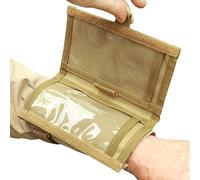 UnderAlert Tactical Map Case, Rifle Dope Card Holder for Long Range Shooting Waterproof Wrist Map Holder Military Wristband Pouch Armband Book Sleeve Army Gear Sports Wrist Coach Qb Quarterback Band