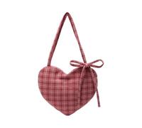 Underarm Bag for Women, Heart Shaped Cute Spacious Retro, Bow-Knot Handle