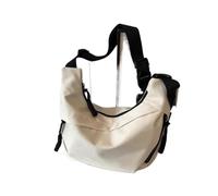 Underarm Bags Solid Casual Zipper Women's Big Capacity Color Single Shoulder Totes Bag(White)