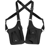 Underarm Crossbody Bag for Men, Waterproof Leather Armpit, Adjustable Anti-Theft Harness, Shoulder Holster for Travel, Camping, Outdoor(A)