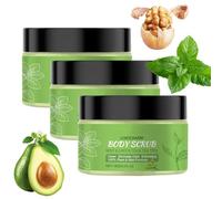 Underarm Detox Scrub, Body Scrub, Green Tea Armpit Detox Scrub with Mint and Tea Tree, Natural Underarm Scrub for Armpit Detoxifying, Odors Eliminating, Moisturizing, Exfoliating & Smoothing (3, 100g)