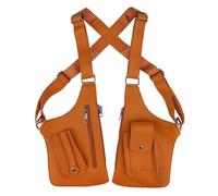 Underarm Shoulder Bag for Men, Premium Leather Double Armpit Shoulder Bag with Adjustable Strap Anti Theft Pickpocke (Light Brown)
