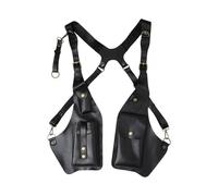 Underarm Strap Pouch - PU Leather, Multi Pocket, Compact Carrier | fashion gear with adjustable fit, bag for office work school trips public transport motorcycle events backpack alternative