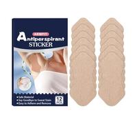 Underarm Sweat Pads - 12pcs Skin Tone Ultra Thin Breathable Absorbent Armpit Patch | Non Woven Fabric Invisible Shield | Anti Perspiration Protection Odor Control Daily Wear Comfort