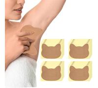 Underarm Sweat Pads, 20 PCS Invisible Self-Adhesive Armpit Sweat Pads with Cotton Pad On The Center, Cat Shape Disposable Antiperspirant Stickers for Women Men, Unflavored, Non Sweat Armpit Protection