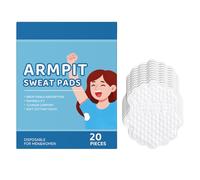 Underarm Sweat Pads, Comfort Fit Absorbent Liners, 20 Piece Personal Hygiene for Women, Soft Waterproof Breathable Material, Underarm Protection with Adhesive Design, Daily Travel Care for Summer