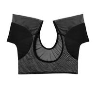 Underarm Sweat Vest Armpit Proof Pads Underwear T-Shirt Under Armpits Anti Short Sleeve Mesh Top for Women Athletic Sweat Protection T-Shirt Black