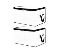 Underbed Storage Cabinet - Organizer Large Waterproof Clear with Handles Clothes Container Home | Bedroom Dorm Travel Garment Pullover Fabric Blanket Shoe Toy