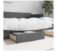 Underbed Storage Drawers Dark Grey Fabric Engineered Wood 67x50x16cm (2pcs) easy