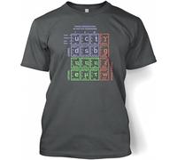 Underbkreky Men's Standard Model of Particle Physics T Shirt Science Geek Grey XL