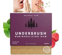 Underbrush Remineralizing Chewing Gum,Mint Teeth Cleaning Gum,Mastic Mints Teeth Cleaning G/um,All Natural Freshen Breath Remin/eralizing G/um,Freshen Remin/eralizing,Breath Freshener#Raspberry