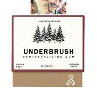 Underbrush Remineralizing Chewing Gum,Org/anic Portable Teeth Cleaning Gum,Mastic Mints Teeth Cleaning Gum for Adult,All Natural Freshen Breath,Long Lasting Breath Freshener for Women and Men#Cinnamon