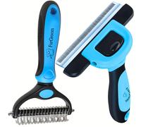 Undercoat Rake Dog Cat - Reduce Shedding by 95% - Double Sided Groomin