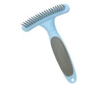 Undercoat Rake for Dogs, Undercoat Dog Deshedding Brush, Dogs Dematting Comb, Easy to Clean, Metal Material, Canine Coat Brushes with Massage Effect and Hair Protection, 11.1x16.4x4.3cm