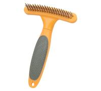 Undercoat Rake for Dogs, Undercoat Dog Deshedding Brush, Dogs Dematting Comb, Easy to Clean, Metal Material, Canine Coat Brushes with Massage Effect and Hair Protection, 11.1x16.4x4.3cm