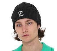 UNDERCONTROL 4 Seasons Trawler Cotton Blend Fisherman Beanie Unisex Stylish Plain Knit Skull Hat Rolled Cuff Watch Cap Korea (Box Logo Charcoal)