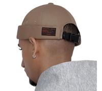 UNDERCONTROL Brimless Sailor Fisherman Leon Hat Rolled Cuff Harbour No Visor Miki Skull Docker Beanie Trawler Tactical Ring Cap for Men & Women (Combat Desert)