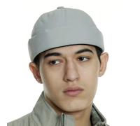 UNDERCONTROL Colorful Brimless Sailor Fisherman Leon Nylon Water Repellent Supplex UPF 40 Hat Summer Rolled Cuff No Visor Skull Docker Tactical Buckle Beanie Cap (Grey)