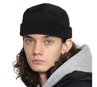 UNDERCONTROL Corduroy Brimless Trawler Leon Harbour Rolled Cuff Miki Watch Cap Unisex Sailor Skull Outdoor Hat Fisherman Tactical Adjustable Buckle No Visor Docker Beanie Korea (Black)