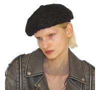UNDERCONTROL Ethnic Jacquard Pattern Tweed Fabric Castro French Artist Painter Stylish Painter Size Adjustable Beret Hat Unisex Hunting Cap Korea (Rough Black)