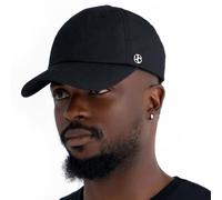 UNDERCONTROL Extra Large Oversized High Crown Ball Cap for XXL Big Head Hand Stitched Steel Label Relaxed Adjustable Closure Unisex Plus Size XL Cotton Dad Cap Korean (NC Black)