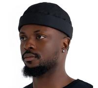 UNDERCONTROL Extra Large Oversized XXL Brimless for Big Head Hand Stitched Steel Label Adjustable Solid Plain Color Unisex Plus Size Korean XL Watch Cap (NC Black)