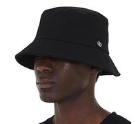 UNDERCONTROL Extra Large Oversized XXL Mega Bucket Hat for Big Head Hand Stitched Steel Label Plain Solid Color Unisex Plus Size Korean UV Protect Sun Hat (Black)