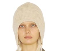 UNDERCONTROL Gold Brass Label Unisex Winter Cashmere Mixed String Ear Flap Windproof Warm Plain Fitted Slouchy Beanie Knit Hat Snow Skull Stylish Ski Korea (Wool Blend, Beige)