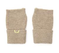 UNDERCONTROL Gold Label Cashmere Wool Blend Soft Touch Thumb Hole Fingerless Wrist Cuff Short Women Texting Warmer Cell Phone Gloves Korea (BEIGE)