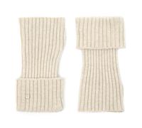 UNDERCONTROL Gold Label Cashmere Wool Blend Soft Touch Thumb Hole Fingerless Wrist Cuff Short Women Texting Wrist Ribbed Warmer Cell Phone Gloves Korea (BEIGE)