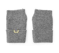 UNDERCONTROL Gold Label Cashmere Wool Blend Soft Touch Thumb Hole Fingerless Wrist Cuff Short Women Texting Warmer Cell Phone Gloves Korea (GREY)