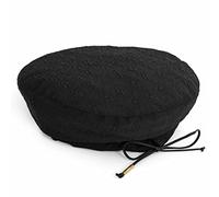 UNDERCONTROL Iconic Flower Pattern Brass Pipe Label Size Adjustable String Artist Painter French Hunting Beret Fashionable Pumpkin Hat Korea (Flower Bubble Black)