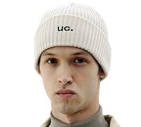 UNDERCONTROL Winter Fisherman Trawler Rib Beanie Free Men Women Unisex Stylish Breathable Plain Skull Hat Stretchy Watch Rolled Cuff Cap (Rib Loose Ivory)