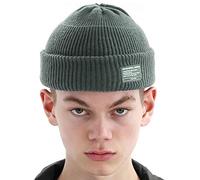 UNDERCONTROL Winter Trawler Fisherman Beanie Men Women Unisex Stylish Plain Docker Skull Hat Roll up Watch Cap Color Pack (Green)