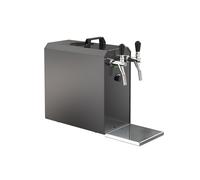 Undercounter complete set - Beer dispenser, Beer machine, Beer tap, Beer cooler - dry cooler STREAM 50K with air pump, 2 lines, up to 55 l/h, BLACK EDITION Type G, KeyKeg
