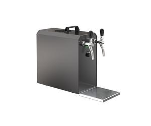 Undercounter complete set - Beer dispenser, Beer machine, Beer tap, Beer cooler - dry cooler STREAM 50K with air pump, 2 lines, up to 55 l/h, BLACK EDITION Type D, KeyKeg