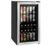 Willow WBC98SS 98L Freestanding Undercounter Beverage Cooler with Triple Glazed Glass Door, Adjustable Thermostat, 2 Years Warranty- Stainless Steel