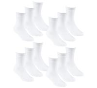 Undercover 12 Pairs Kids Bamboo Ankle Socks 42B713 White 4-6
