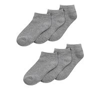 Undercover 12 Pairs Kids Bamboo Trainer Socks 42B796 Grey 4-6