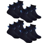 Undercover 12 Pairs Kids Lace Socks 43B860 Navy 9-12
