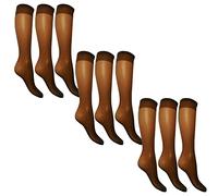 Undercover 15 Denier Sheer Knee Highs Chocolate 9 Pairs (3 Packs)