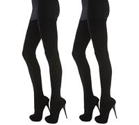 Undercover 2 Pack Ladies 300 Denier Appearance Thermal Tights Black Small