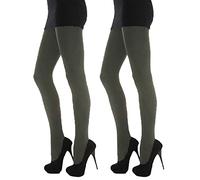 Undercover 2 Pack Ladies 300 Denier Appearance Thermal Tights Grey X-Large