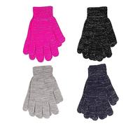 Undercover 3 Pairs Ladies Lurex Magic Gloves GL1001 Assorted Colours