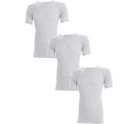 Undercover 3 Pairs Mens Brushed Thermal Short Sleeve Vests White XX-Large