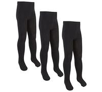 Undercover 3 Pairs of Girls Cotton Rich Knitted Tights Black 5-6