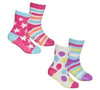 Undercover 4 Pairs Girls Cosy Socks 43B649 Stars & Spots (1x Each) 4-6