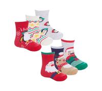 Undercover 6 Pairs Baby Xmas Cotton Rich Socks 44B1030 1xEach 0-0