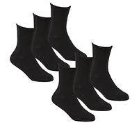 Undercover 6 Pairs Kids Bamboo Ankle Socks 42B710 Black 9-12