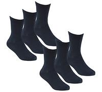 Undercover 6 Pairs Kids School Ankle Socks Navy 4-6